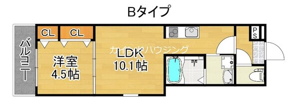 住吉東駅 徒歩6分 3階の物件間取画像